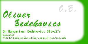 oliver bedekovics business card